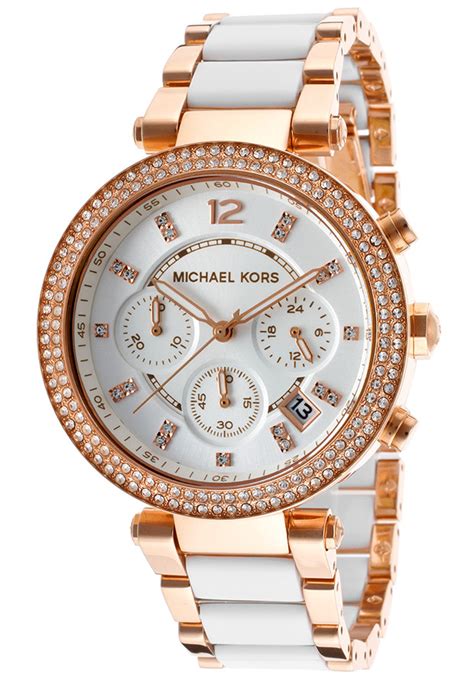 Amazon.com: Michael Kors Women's Two Tone Parker Watch 